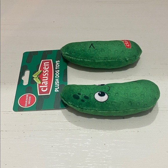 Claussen Pickle Plush Dog Squeaky Crinkle Toy - Picture 5 of 5